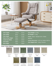 Load image into Gallery viewer, Faux Leather | Stoke Swivel Recliner with Stool