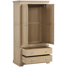 Load image into Gallery viewer, Laceby 2 Door 2 Drawer Wardrobe - Oak
