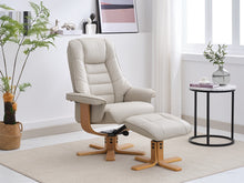 Load image into Gallery viewer, Stoke | Faux Leather | Swivel Recliner with Stool