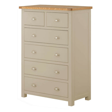 Binbrook 2 over 4 Drawer Chest - Stone