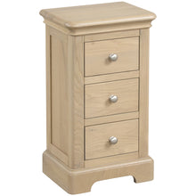 Load image into Gallery viewer, Laceby 3 Drawer Compact Bedside - Oak