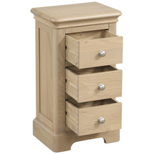 Load image into Gallery viewer, Laceby 3 Drawer Compact Bedside - Oak