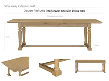 Load image into Gallery viewer, Rustic Chateau | Extending Dining SET