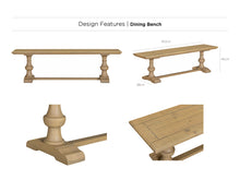 Load image into Gallery viewer, Rustic Chateau | Dining Bench
