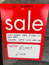 Load image into Gallery viewer, BIG BRAND SALE 'Celebrity Hollingwell' 3 seat Sofa WITH Armcaps + 1 x Petite Manual Recliner