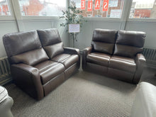Load image into Gallery viewer, 'Celebrity Southwell' LEATHER Pair of 2 seat Sofas