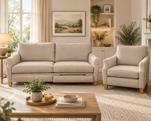 Load image into Gallery viewer, BIG BRAND SALE 'Celebrity Burlington' 3 Seat Power Reclining Sofa + Fixed Chair