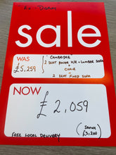 Load image into Gallery viewer, EX BIG RETAIL PARK 'Celebrity Cambridge' 2 seat Power Sofa + 2 seat Fixed Sofa + Chair