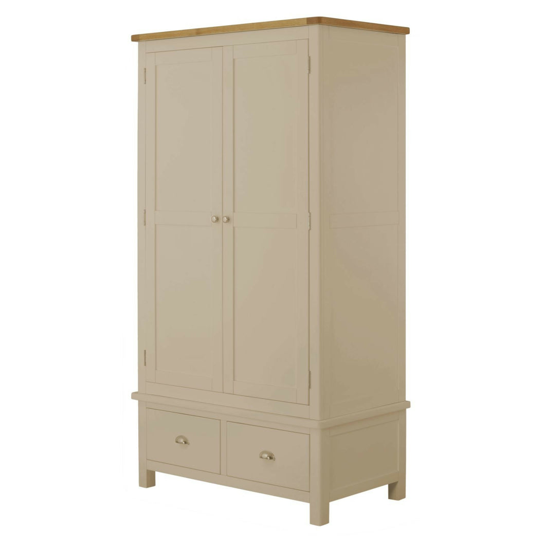 Binbrook 2 Door 2 Drawer Wardrobe - Stone