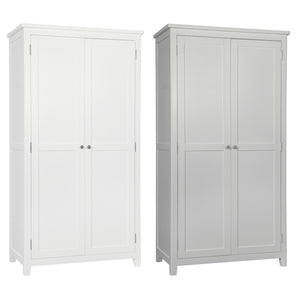 Hatton 2 Door Wardrobe - Painted White or Grey