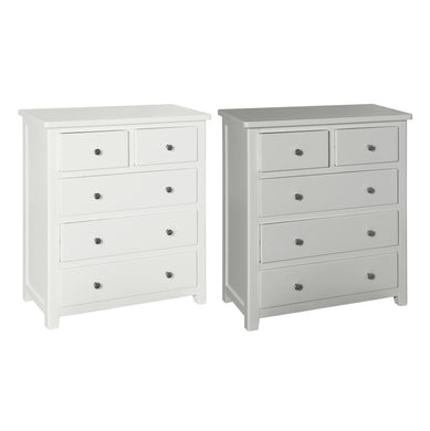 Hatton 2 over 3 Drawer Chest - Painted White or Grey