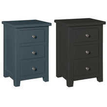 Load image into Gallery viewer, Hatton 3 Drawer Bedside - Painted Blue or Charcoal