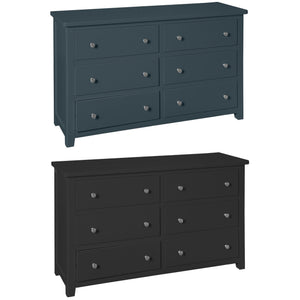 Hatton 6 Drawer Chest - Painted Blue or Charcoal