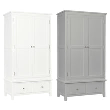 Load image into Gallery viewer, Hatton 2 Door 2 Drawer Wardrobe - Painted White or Grey