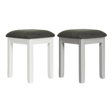 Hatton Stool - Painted White or Grey