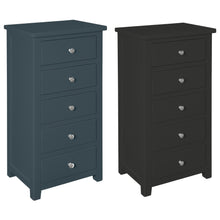 Load image into Gallery viewer, Hatton 5 Drawer Wellington Chest - Painted Blue or Charcoal