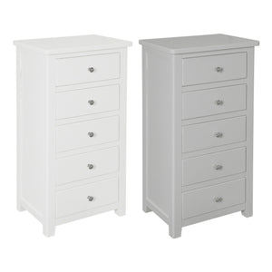 Hatton 5 Drawer Wellington Chest - Painted White or Grey