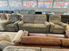 Load image into Gallery viewer, &#39;Cambridge&#39; 3 Seat fixed Sofa + 2 power Reclining Chairs - Weave Charcoal
