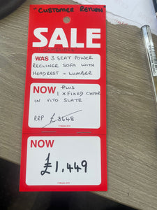 'Cambridge' 3 Seat Sofa + EXTRAS + 1 x Chair