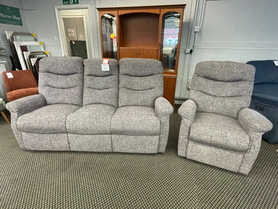 EX DISPLAY 'Celebrity Hollingwell' 3 Seat Reclining Sofa + 1 x Reclining Chair