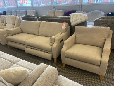 Ex-Display 'Celebrity Burlington' 3 Seat Power Reclining Sofa + Fixed Chair