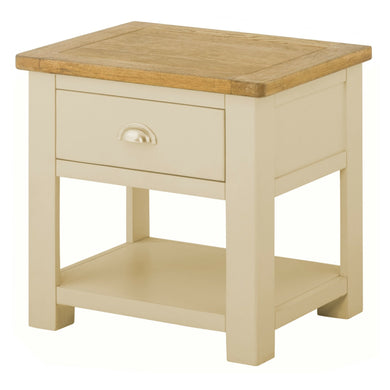 Binbrook Lamp Table with Drawer - Stone