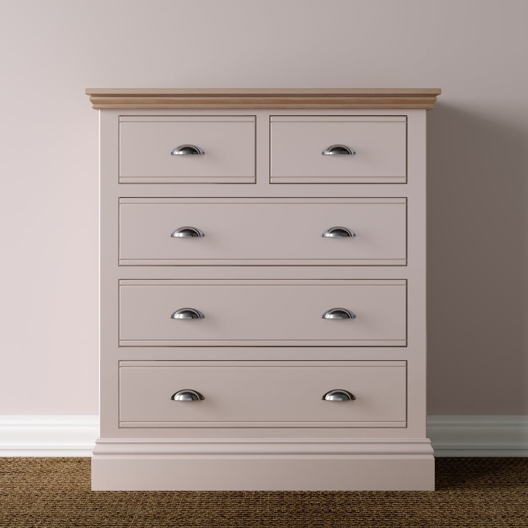 New England | 3 + 2 Drawer Chest - Choice of Colour