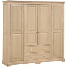 Load image into Gallery viewer, Laceby 4 Door Wardrobe - Oak