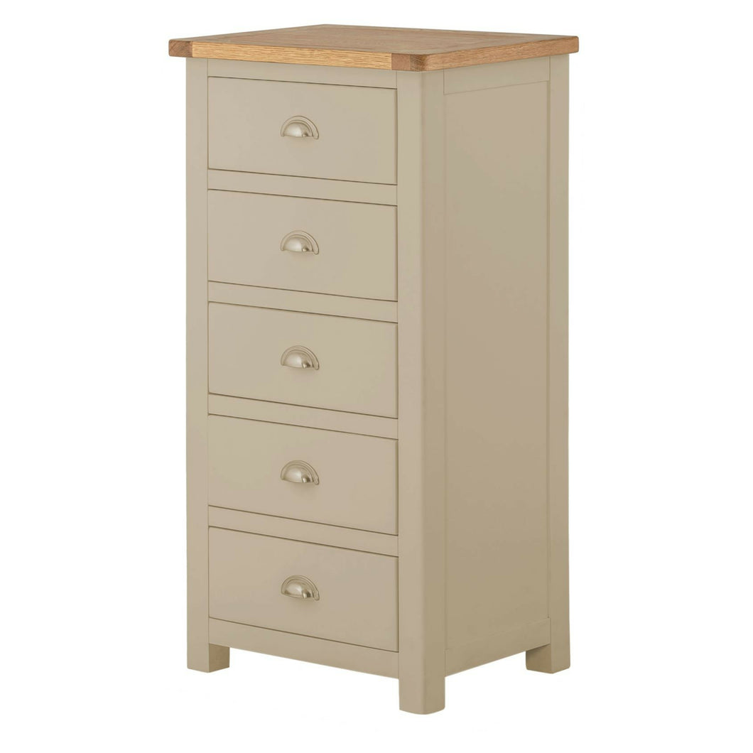 Binbrook 5 Drawer Narrow Chest - Stone