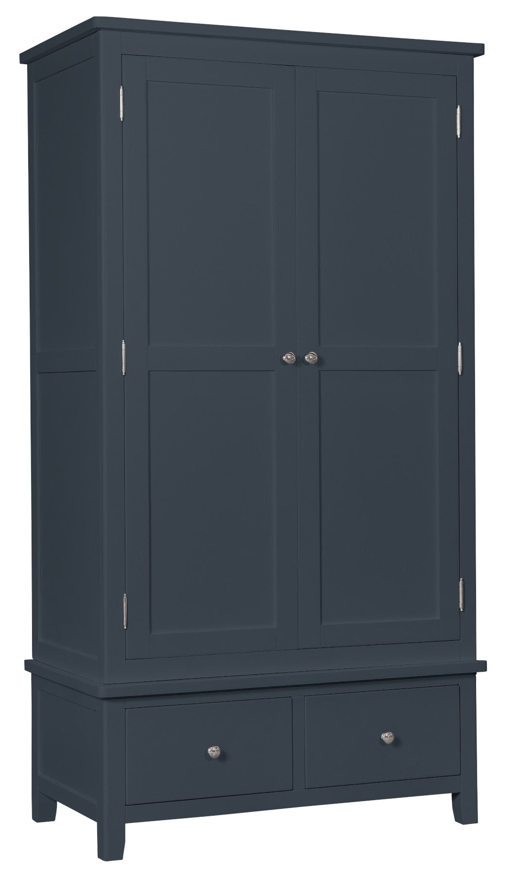 Hatton 2 Door 2 Drawer Wardrobe - Painted Blue or Charcoal
