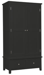 Hatton 2 Door 2 Drawer Wardrobe - Painted Blue or Charcoal