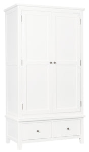 Hatton 2 Door 2 Drawer Wardrobe - Painted White or Grey