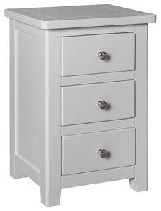 Hatton 3 Drawer Bedside - Painted White or Grey