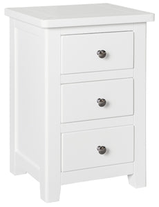 Hatton 3 Drawer Bedside - Painted White or Grey