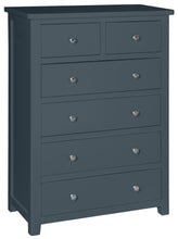 Load image into Gallery viewer, Hatton 2 over 4 Drawer Chest - Painted Blue or Charcoal