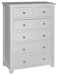 Hatton 2 over 4 Drawer Chest - Painted White or Grey