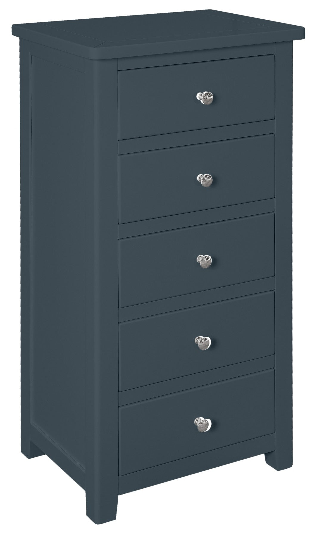 Hatton 5 Drawer Wellington Chest - Painted Blue or Charcoal