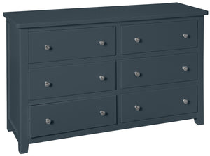 Hatton 6 Drawer Chest - Painted Blue or Charcoal