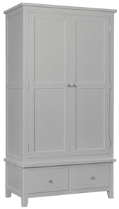 Hatton 2 Door 2 Drawer Wardrobe - Painted White or Grey