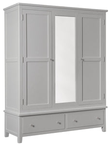 Hatton Triple Wardrobe - Painted White or Grey