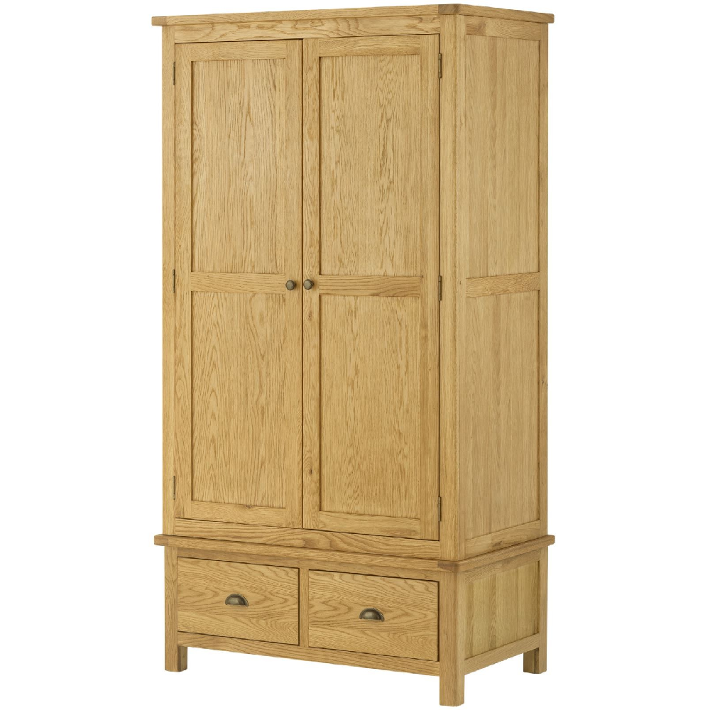 Binbrook 2 Door 2 Drawer Wardrobe - Oak