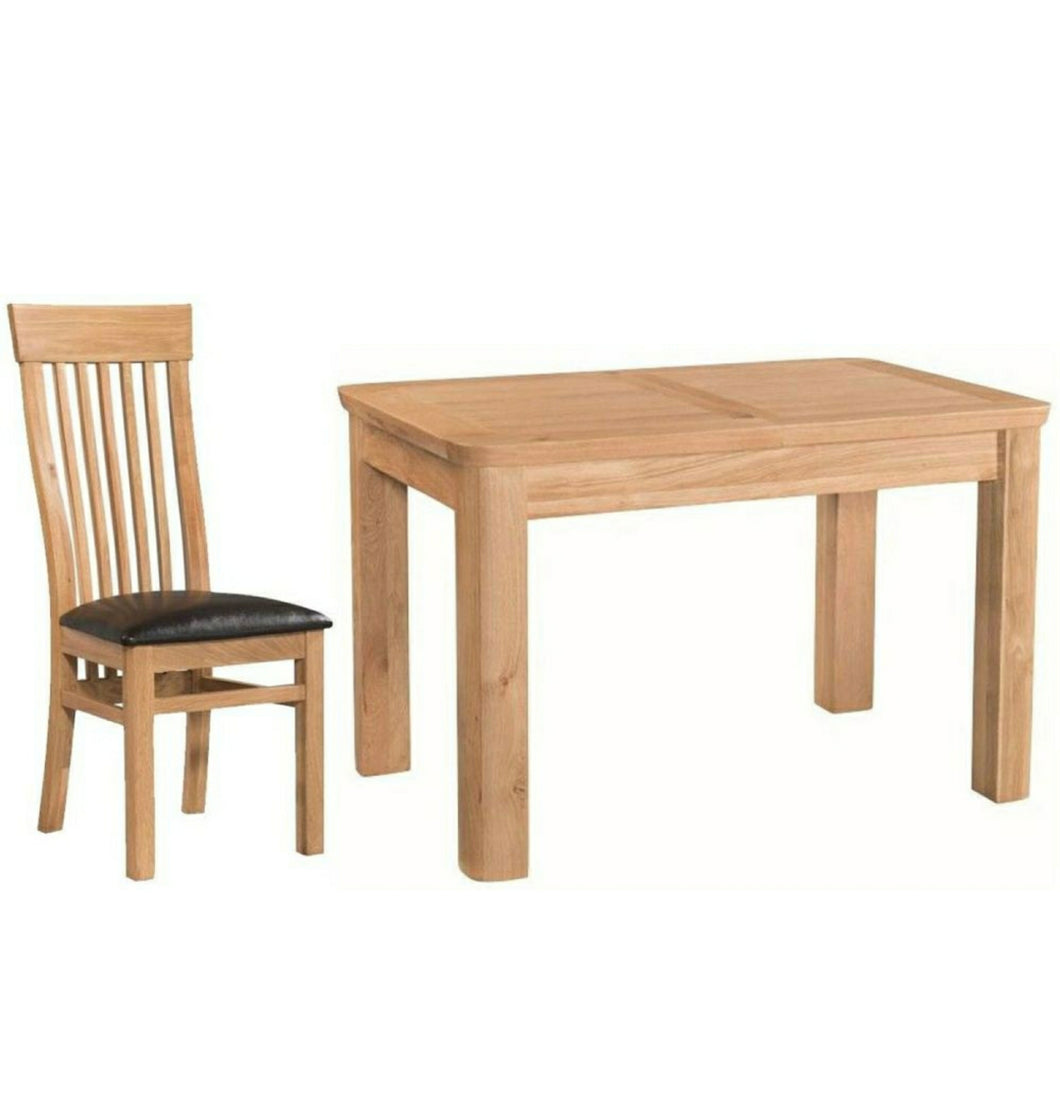 Tealby 4ft Extending Dining Set (Includes 4x Chairs) - Oak