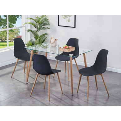 Glass Table & Chair Set (Includes 4x Chairs)