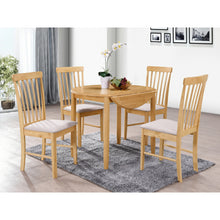 Load image into Gallery viewer, Cranwell Round Drop Leaf Dining Set (Includes 2x Chairs) - Oak