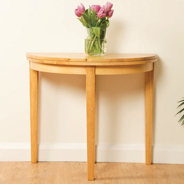 Half Moon/Round Flip Top Table