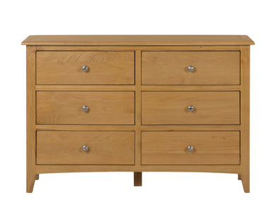 Kirkby 6 Drawer Chest - Oak