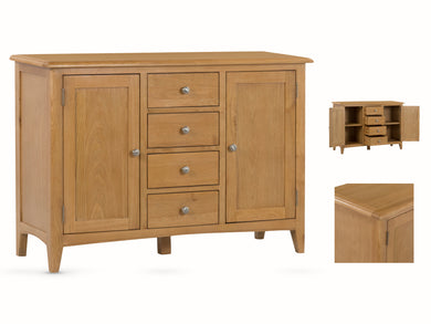 Kirkby 2 Door 4 Drawer Sideboard - Oak