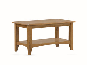Kirkby Small Coffee Table with Shelf - Oak
