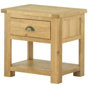 Binbrook Lamp Table with Drawer - Oak