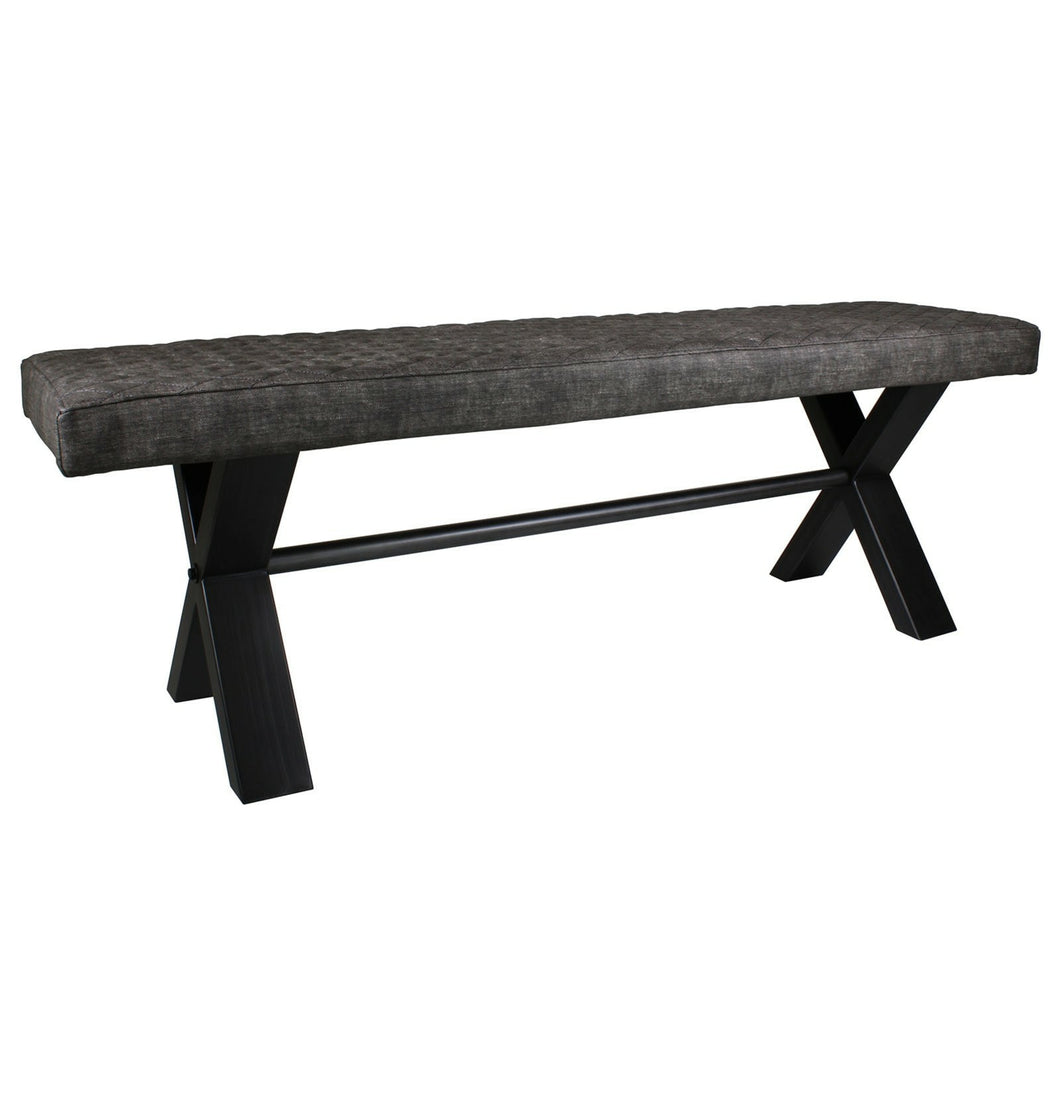 Industrial Reclaimed Upholstered Bench